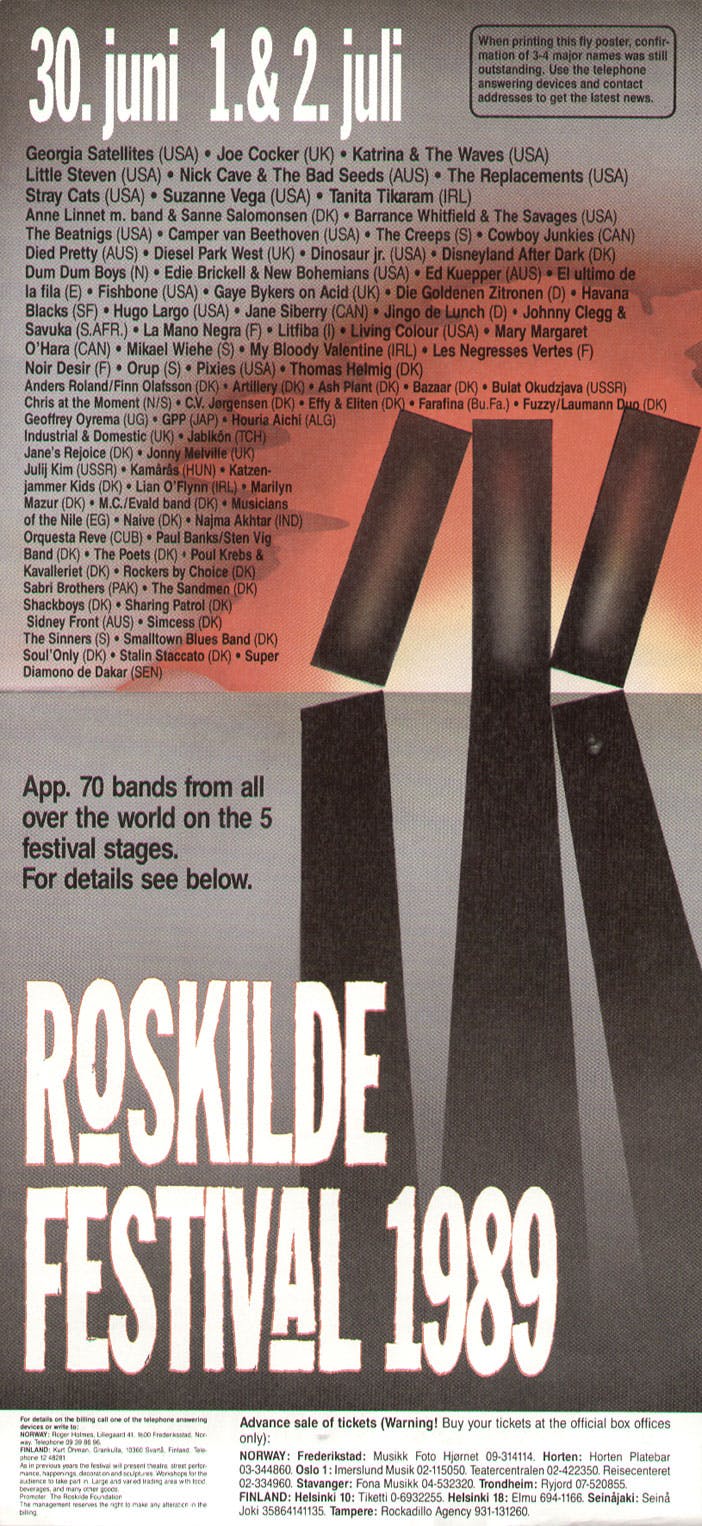 Roskilde Festival 1989 poster