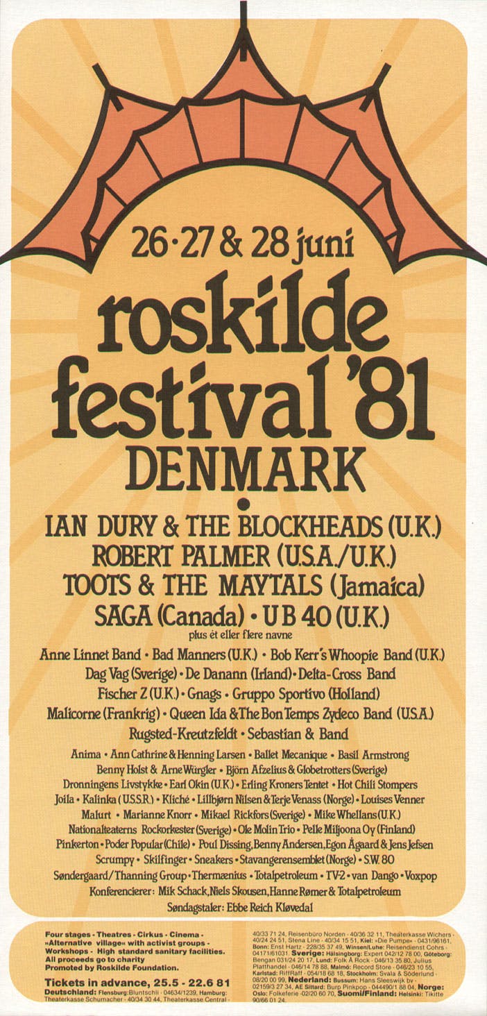 Roskilde Festival 1981 poster