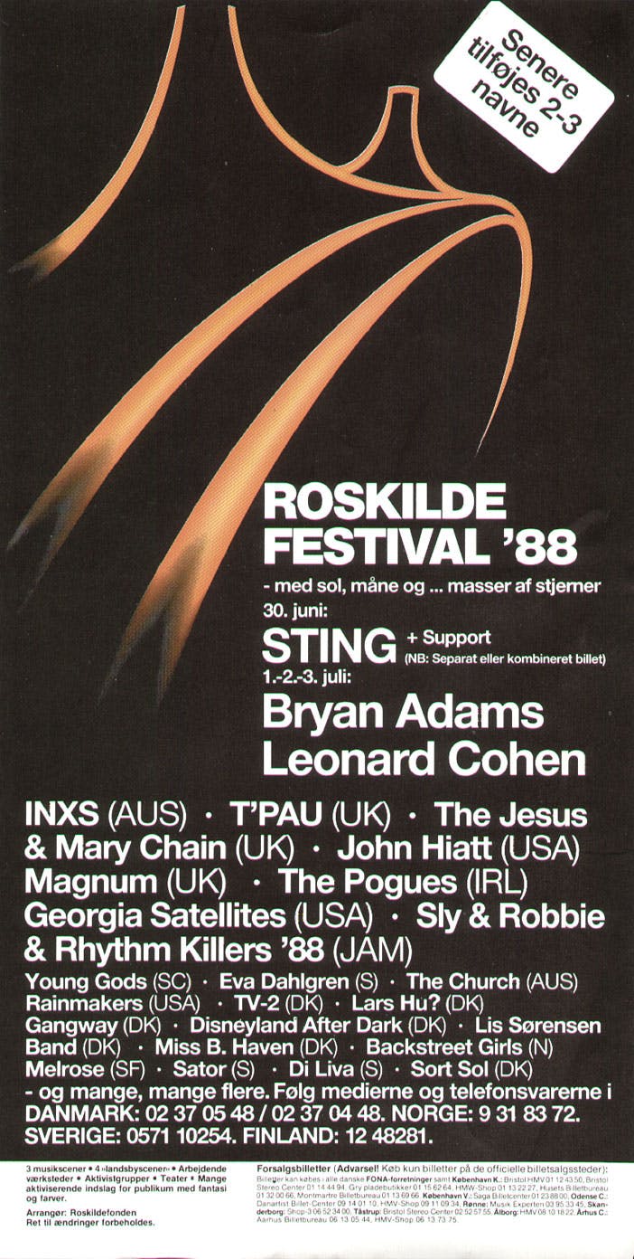Roskilde Festival 1988 poster