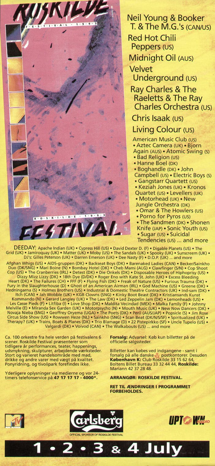 Roskilde Festival 1993 poster