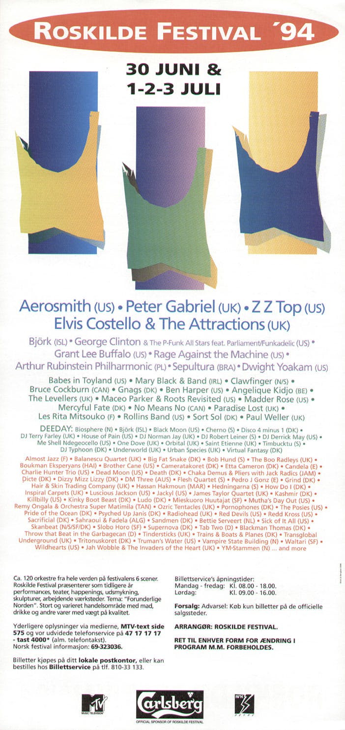 Roskilde Festival 1994 poster