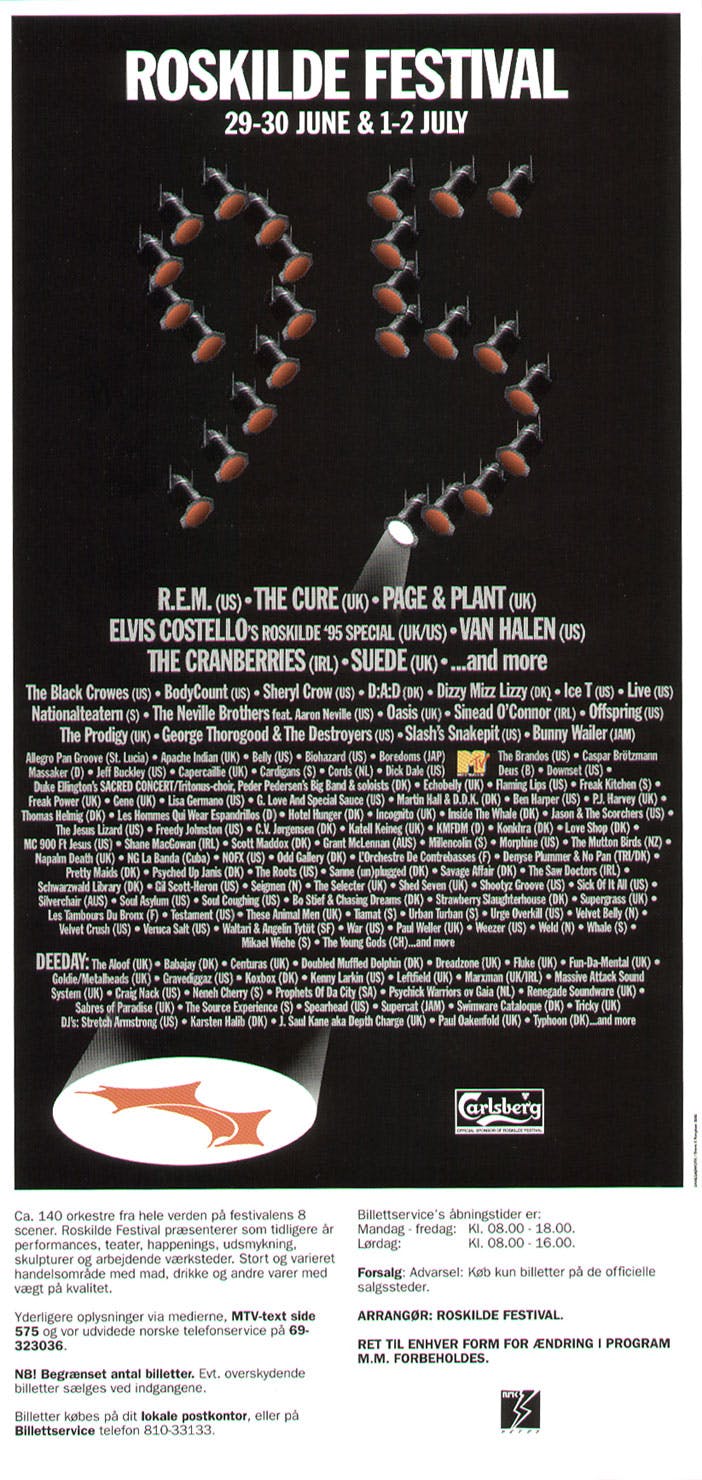 Roskilde Festival 1995 poster