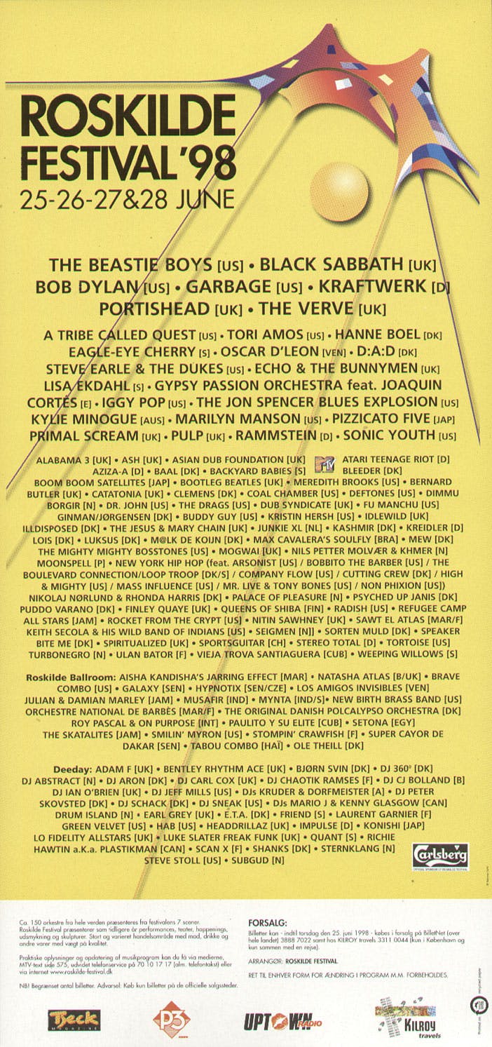 Roskilde Festival 1998 poster
