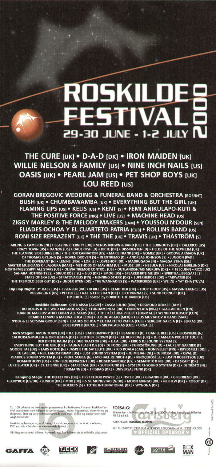 Roskilde Festival 2000 poster