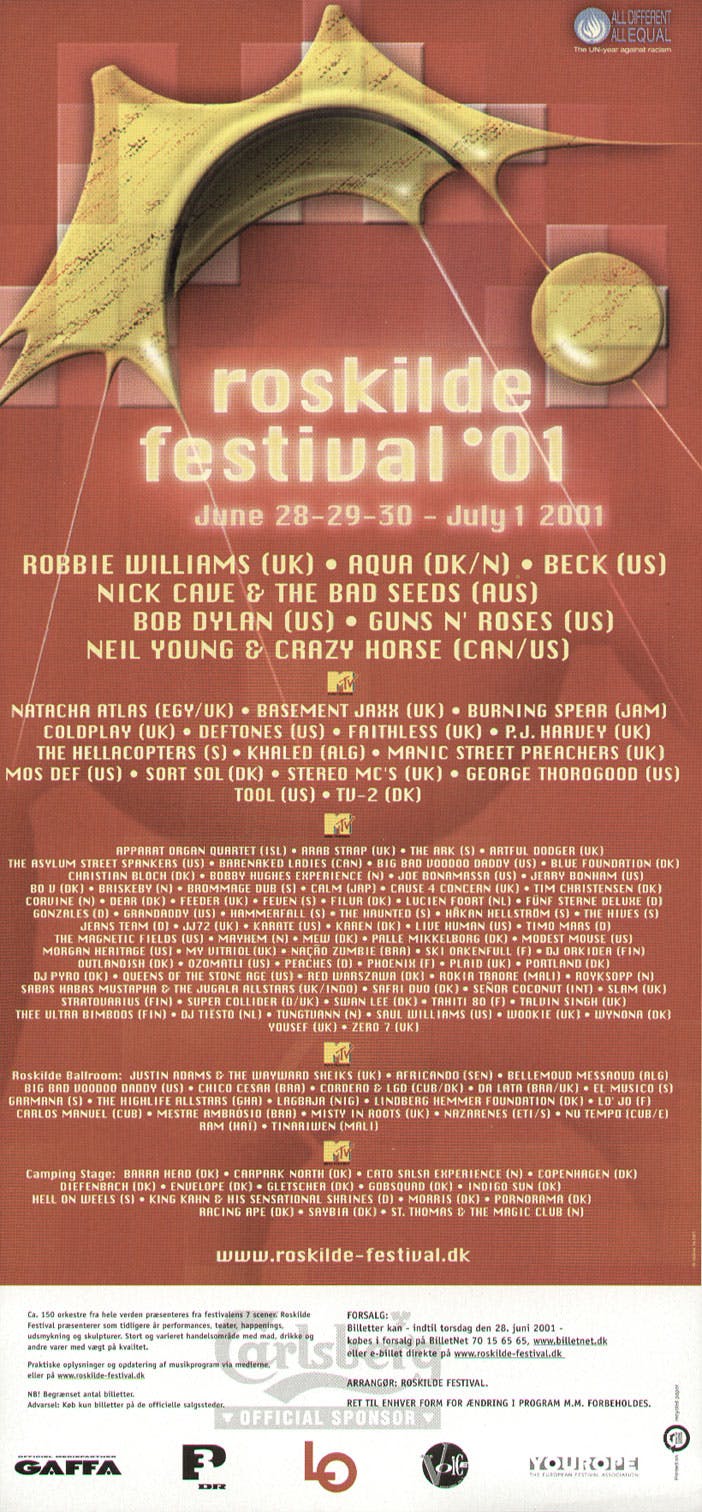 Roskilde Festival 2001 poster