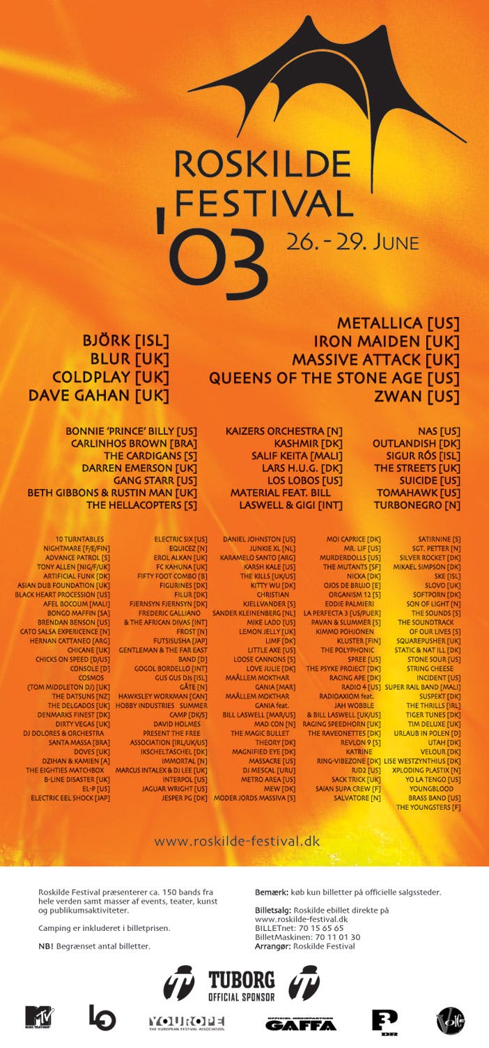 Roskilde Festival 2003 poster