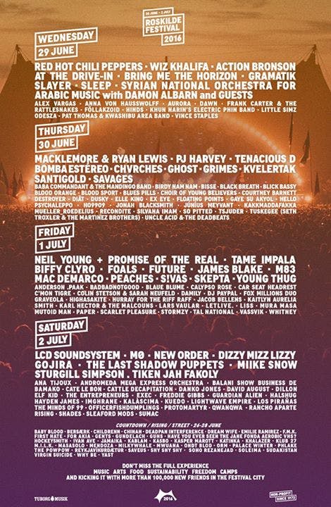 Roskilde Festival 2016 poster