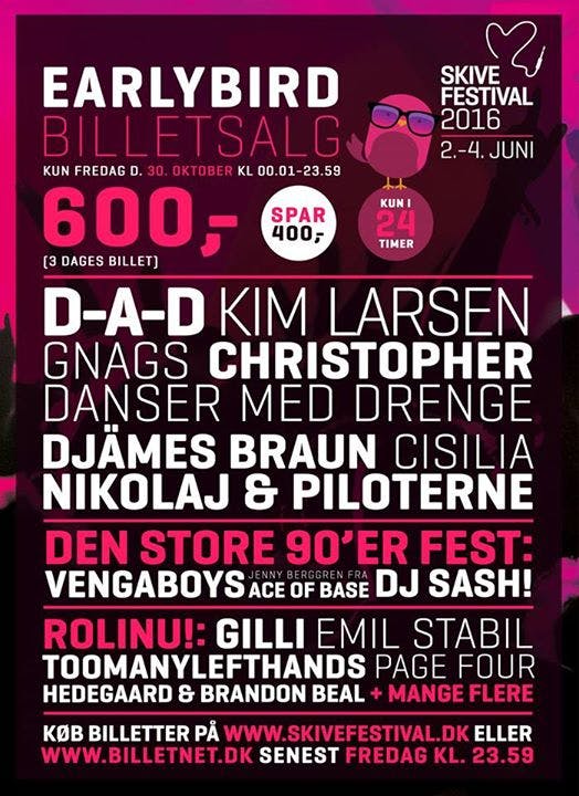Skive Festival 2016 poster