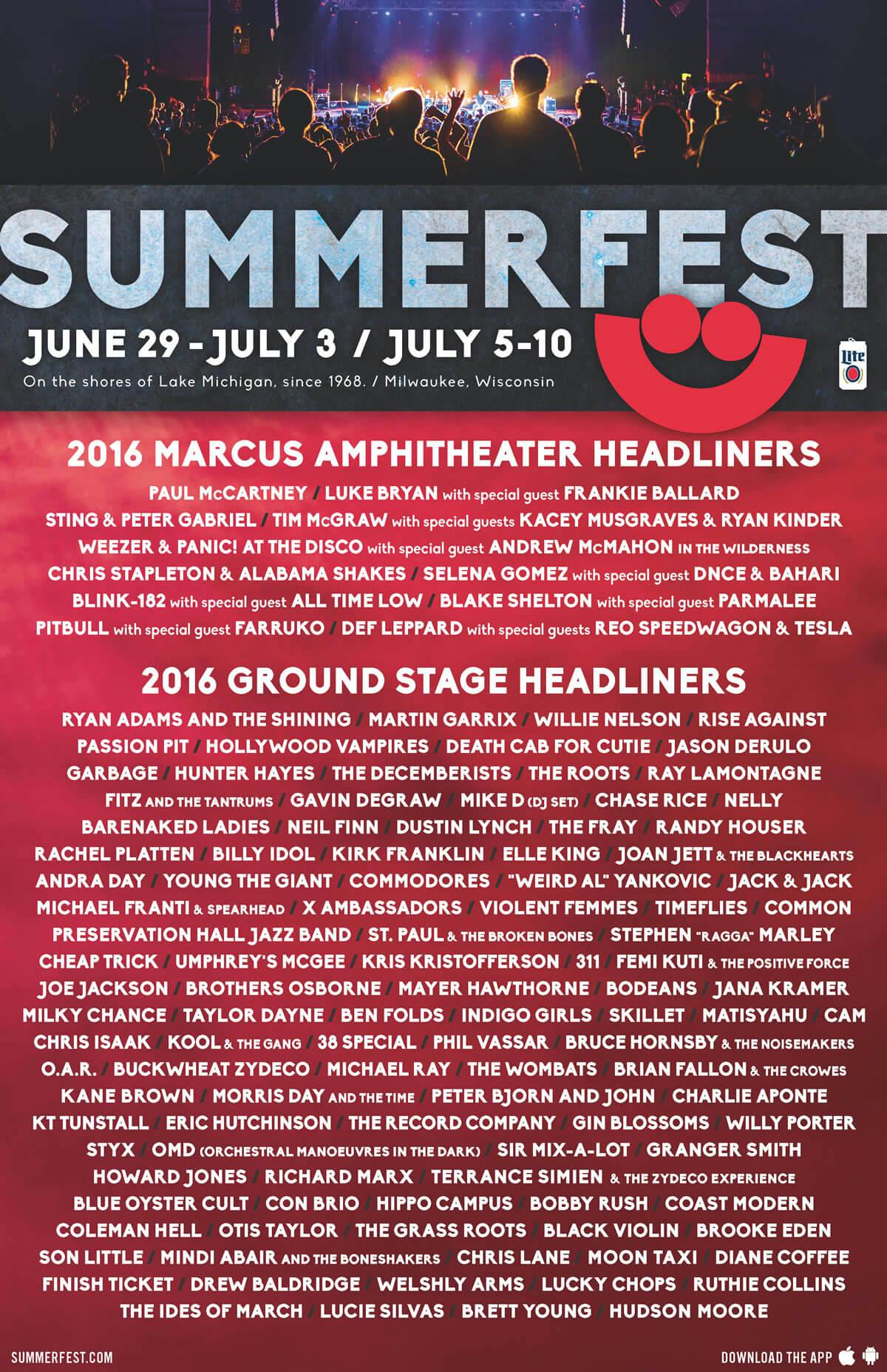 Summerfest 2016 poster
